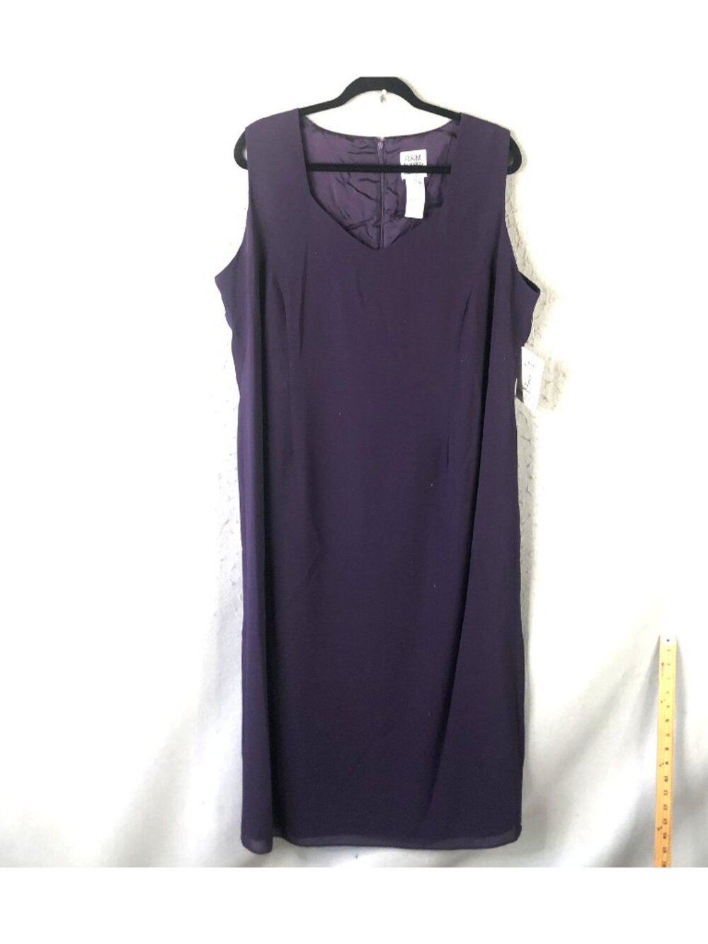 R&M Richards Dress Womens 18W Purple Glitter Jacket 2 Piece Formal Gown Set - Picture 2 of 16